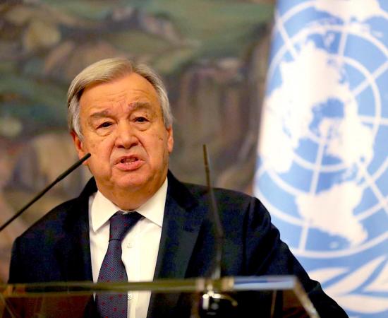 Le Secrétaire général des Nations Unies, António Guterres
