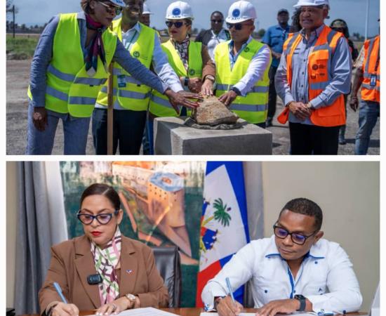 Pose de la première pierre du futur Salon diplomatique à l’Aéroport international du Cap-Haïtien