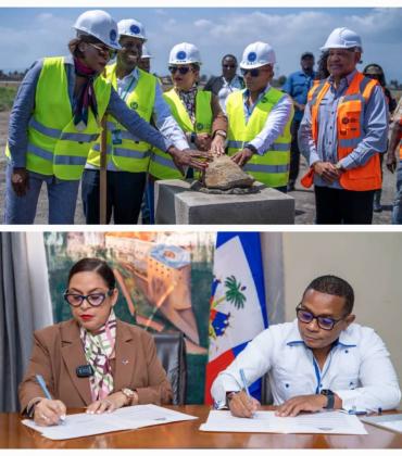 Pose de la première pierre du futur Salon diplomatique à l’Aéroport international du Cap-Haïtien